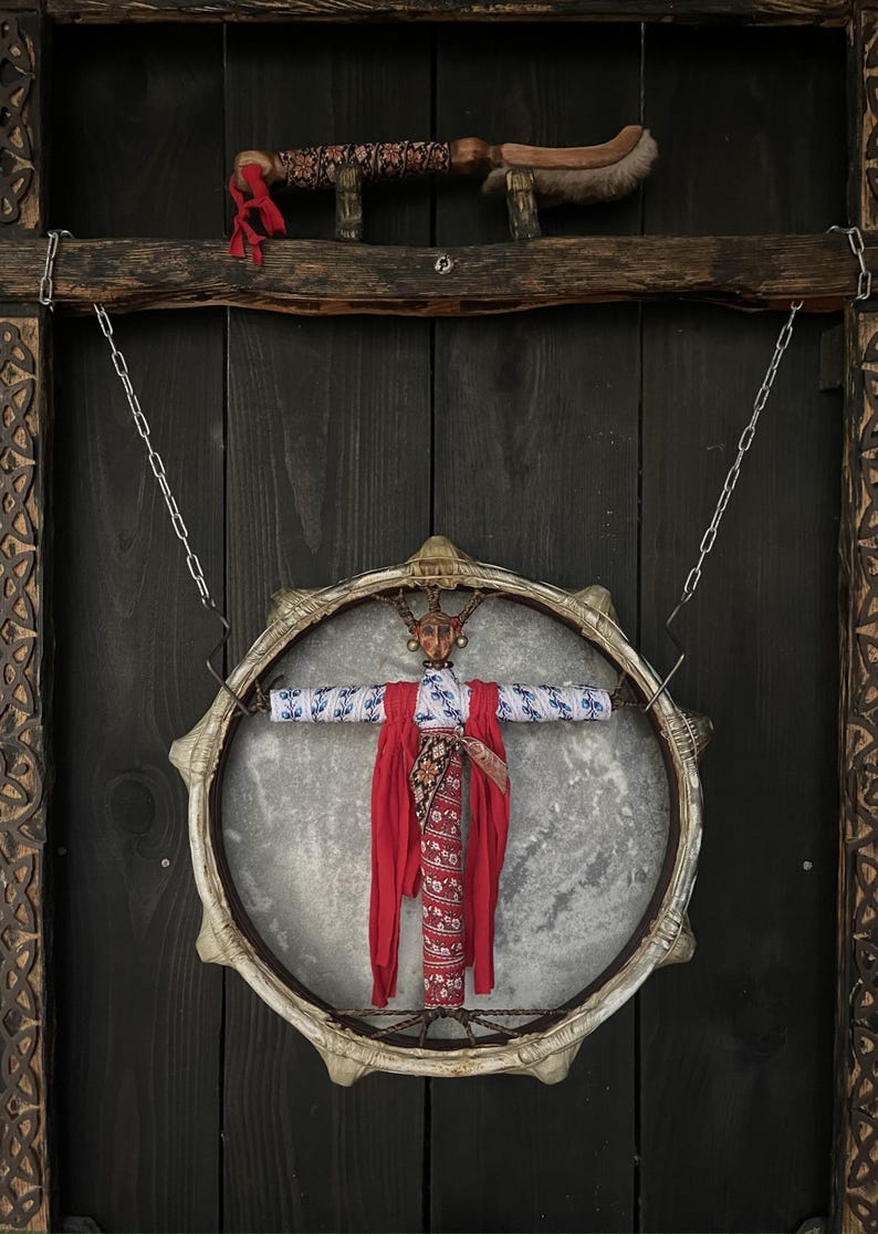 Shamanic Bereginya Drum 16" — Ukrainian Folk