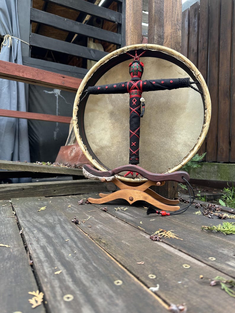 Slavic Shamanic Motanka Drum 16 inch Ukrainian Folk