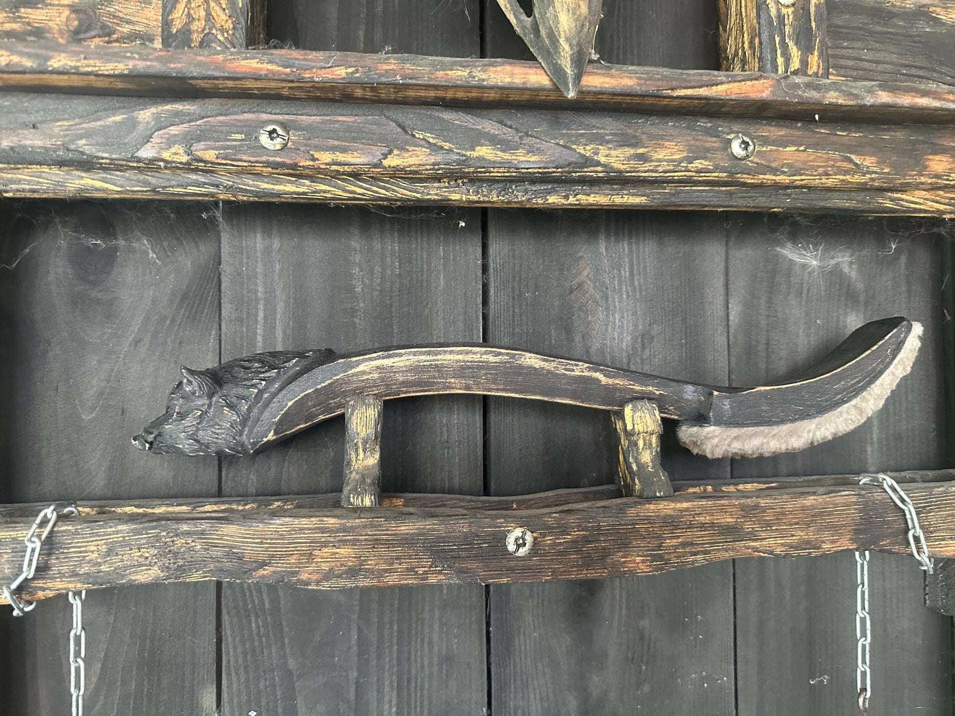 Beaver fur head of the beater