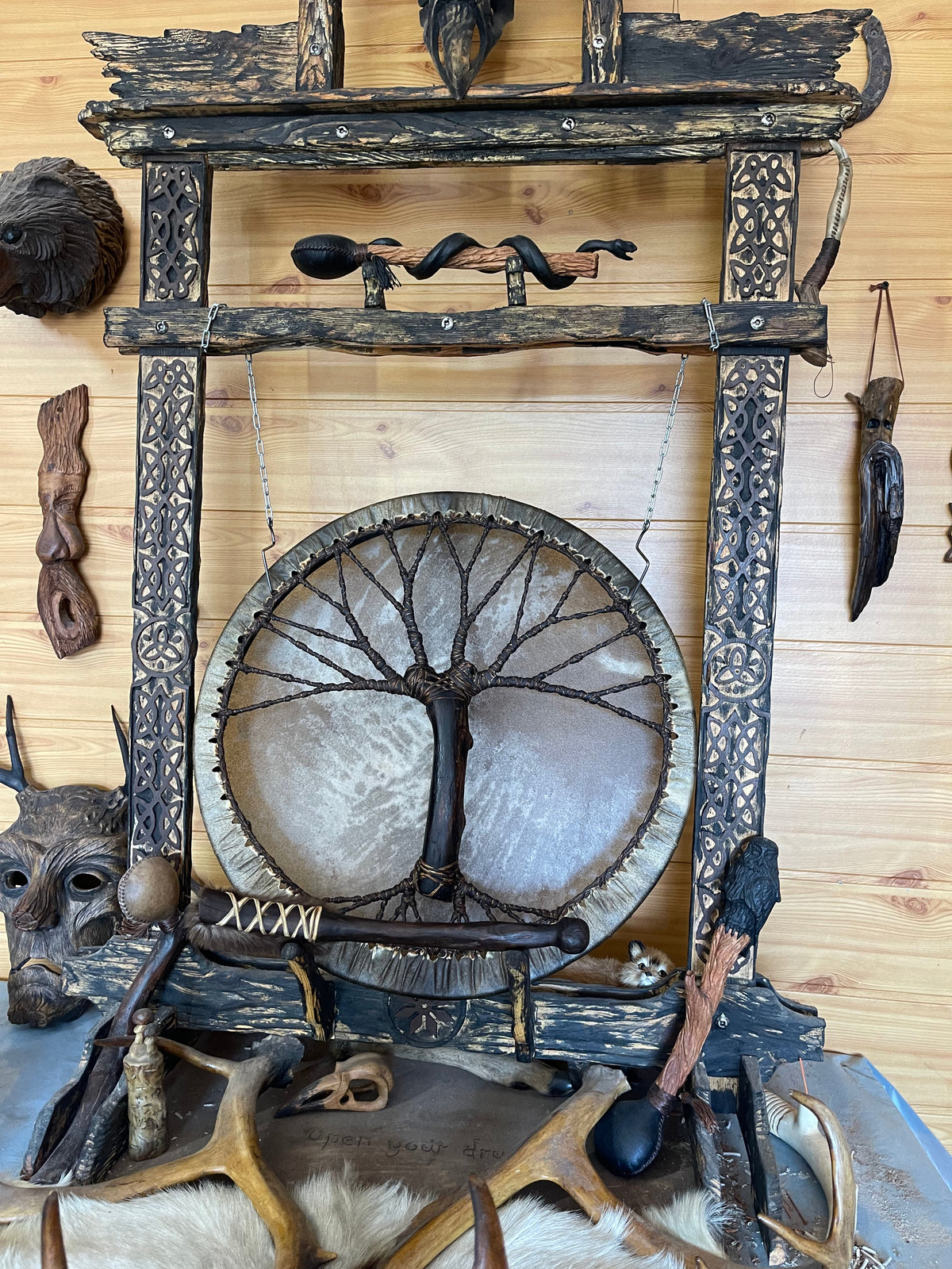 Shamanic Drum 'Tree of Life' — 20" Round