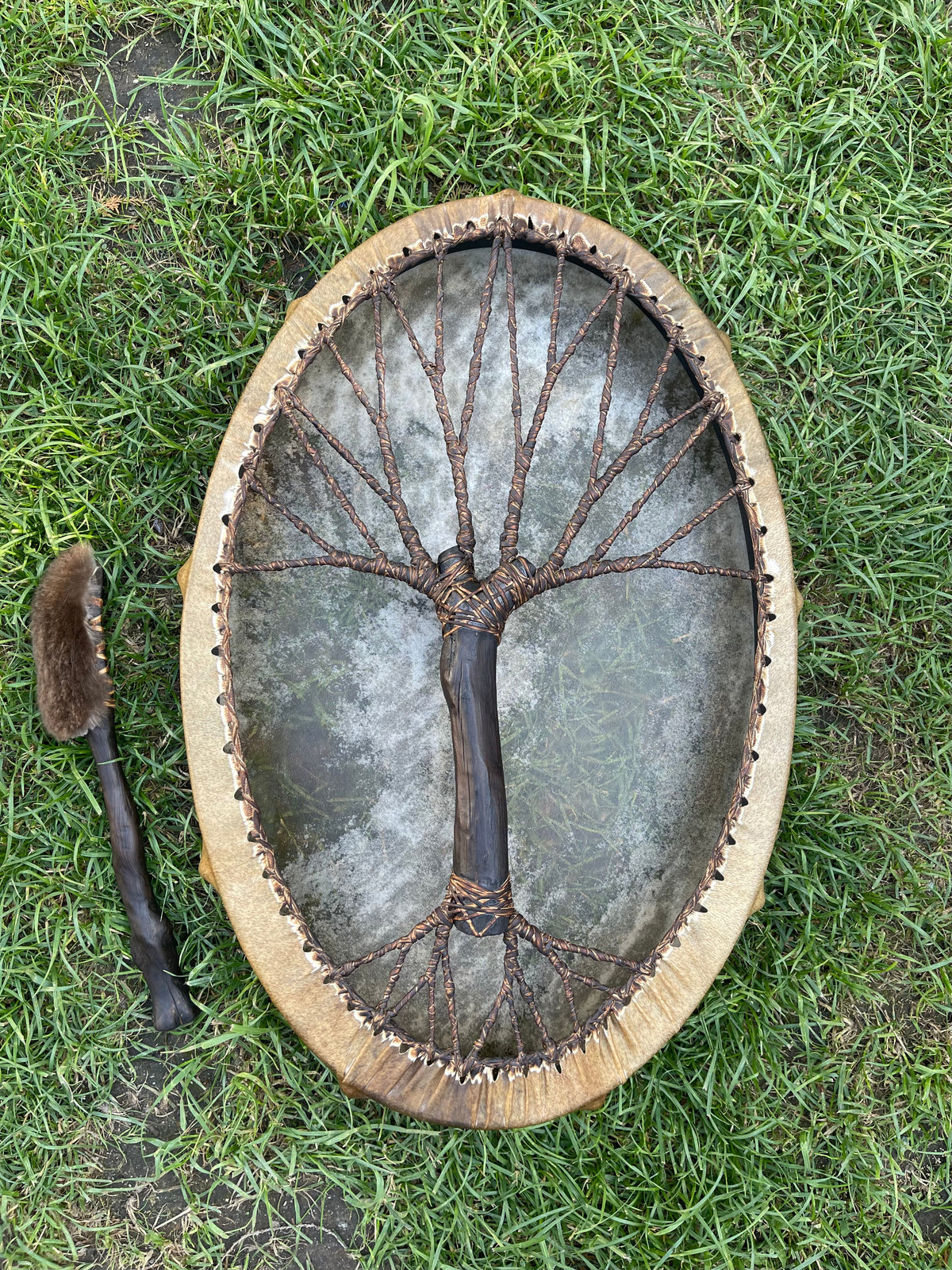 Shamanic Drum 'Tree of Life' — 28/20" Oval