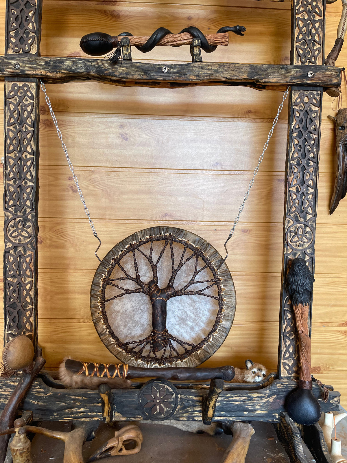 Shamanic Drum 'Tree of Life' — 12" Round