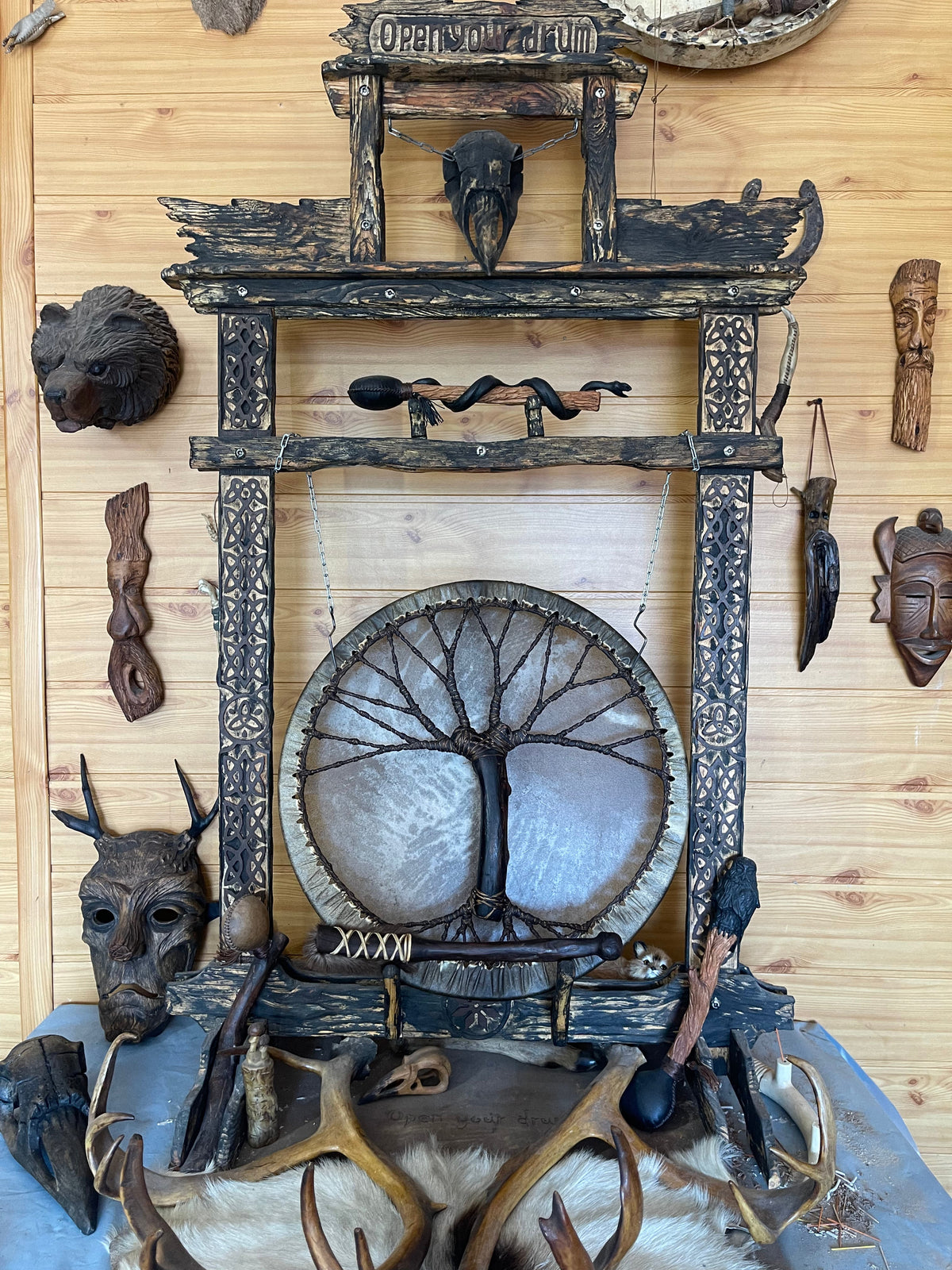 Shamanic Drum 'Tree of Life' — 20" Round