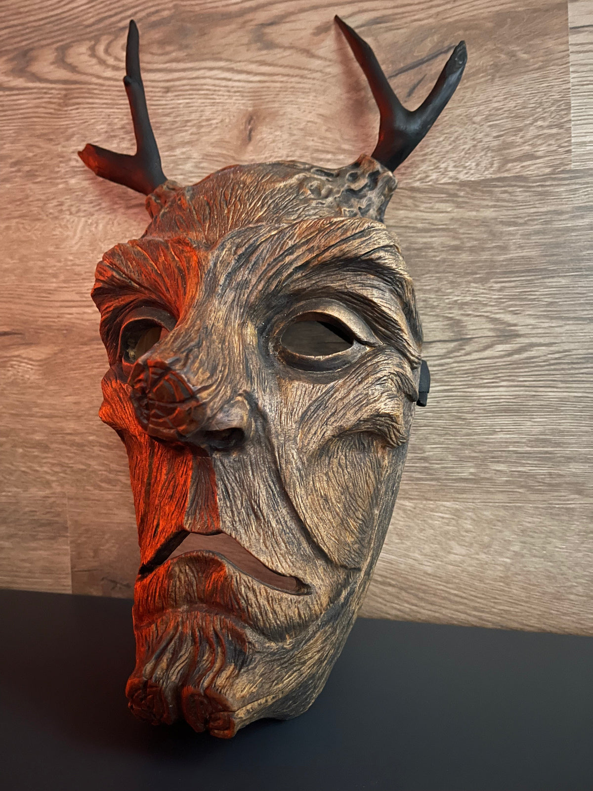 Shamanic Mask — Hand-Carved Ritual Mask