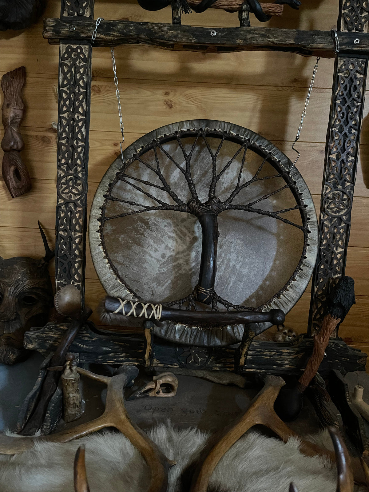 Shamanic Drum 'Tree of Life' — 20" Round