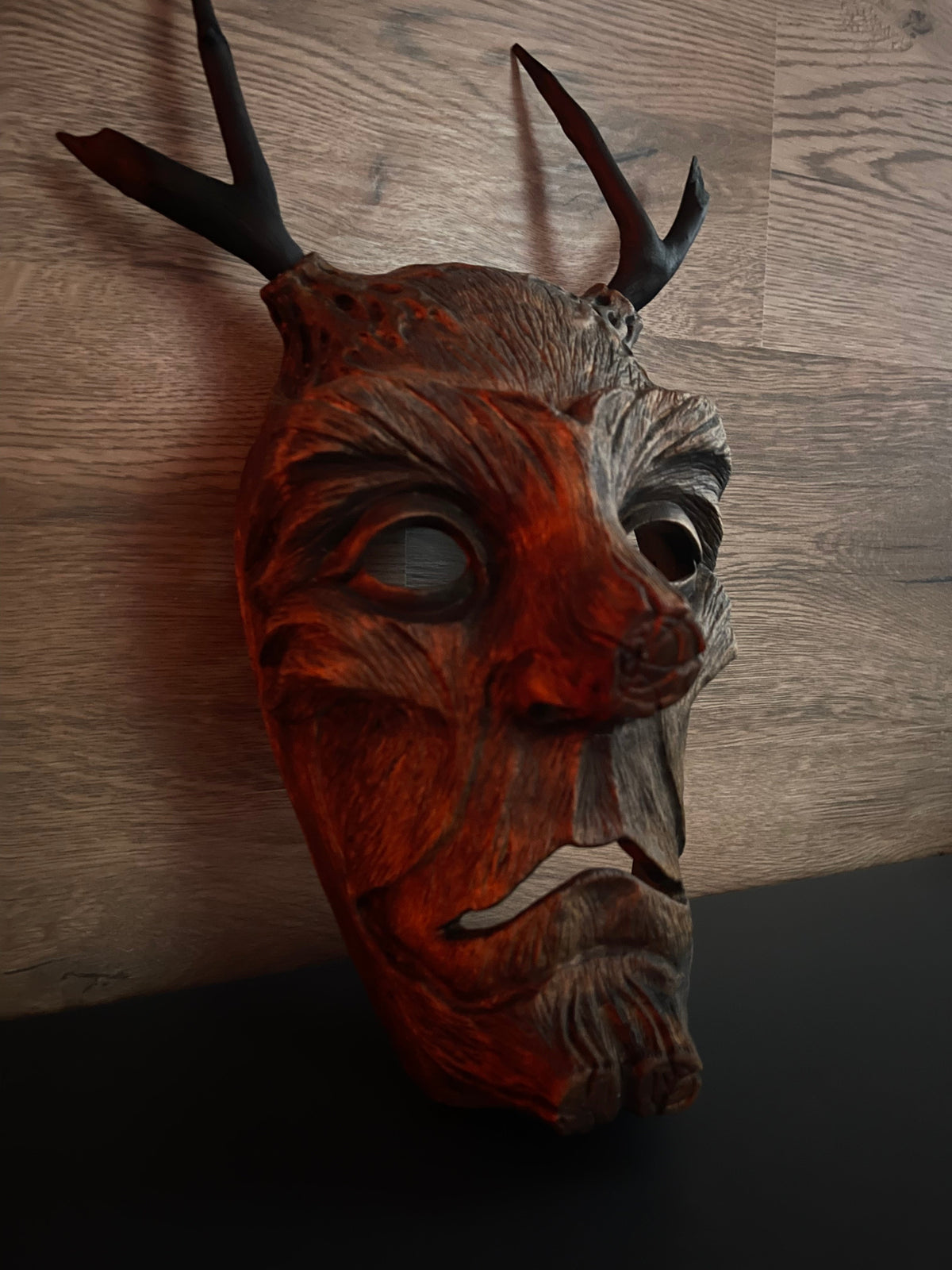 Shamanic Mask — Hand-Carved Ritual Mask